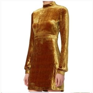 A.L.C. Gold Velvet Gemma Dress
